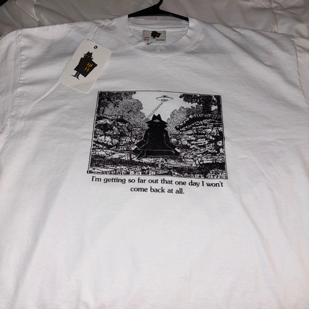 REAL BAD MAN White Graphic T-Shirt